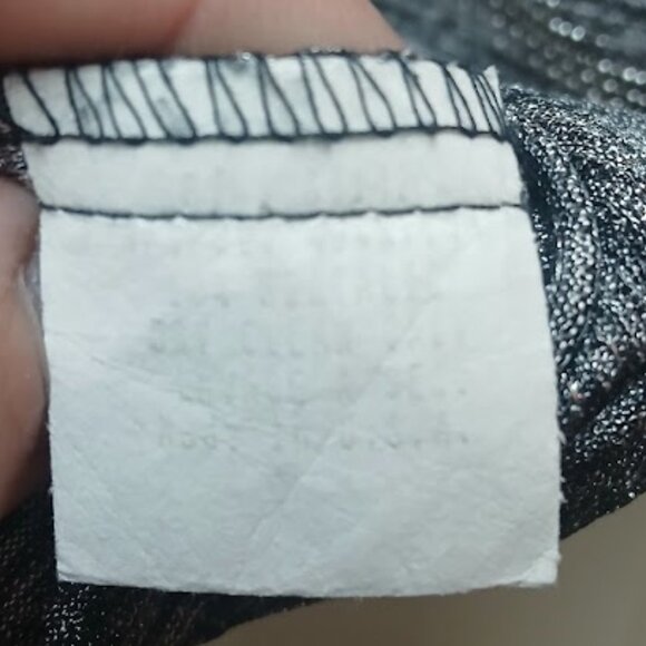 Positano Vintage Men's Silver Black Shiny Disco Buttondown Shirt Size Medium - Picture 11 of 11